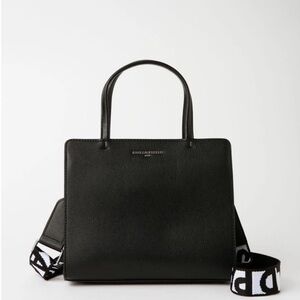 🖤✨ KARL LAGERFELD PARIS MAYBELLE Black Crossbody Bag — Logo Strap Vibes! ✨🖤